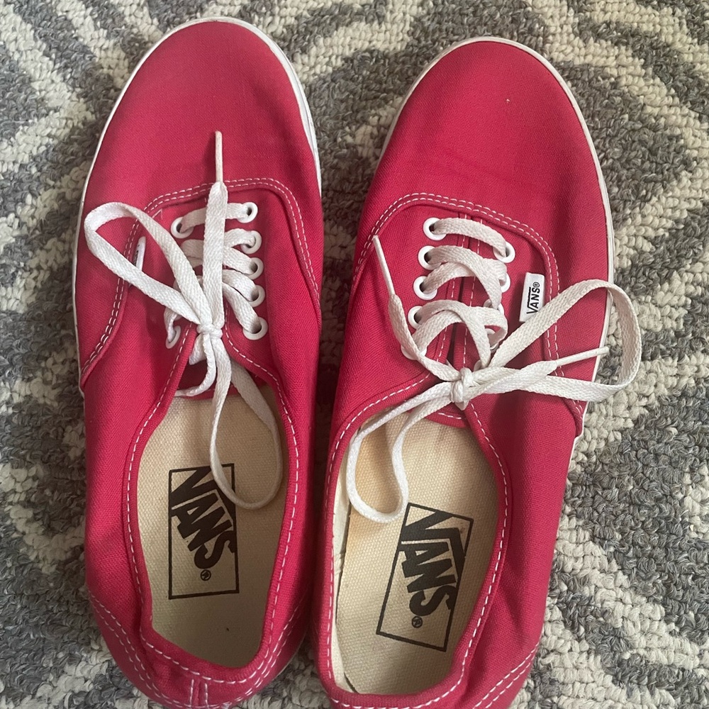 Vans Women's Red Canvas Sneakers